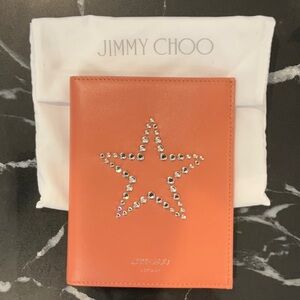 *NEW* Jimmy Choo Leather and Canvas Passport Case